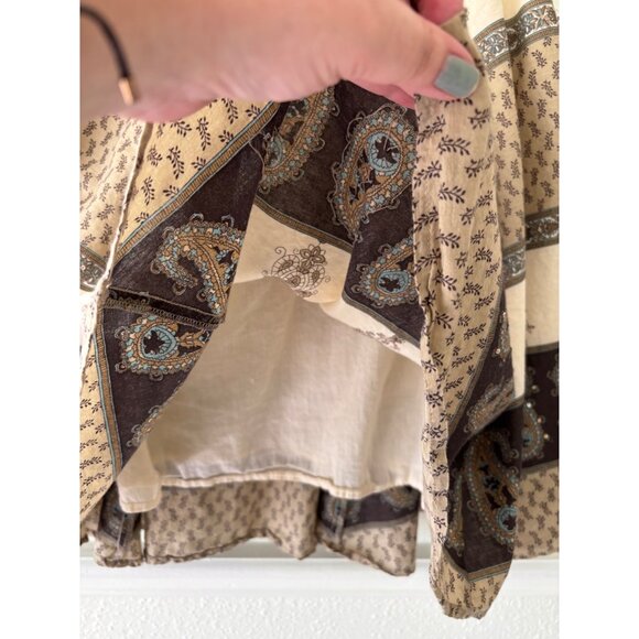 New York & Company  Paisley Sequined A-Line Skirt Size 6 Bohemian Gipsy - Picture 10 of 15